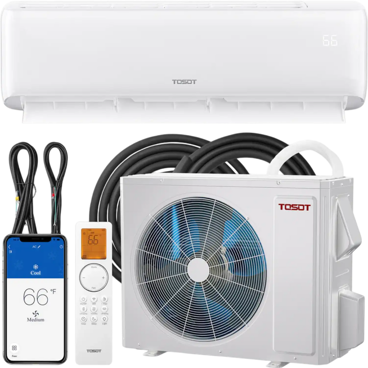 Tosot Mini-Split Air Conditioner with Heat Pump WiFi 30,000 BTU Cosmo Series 230V New