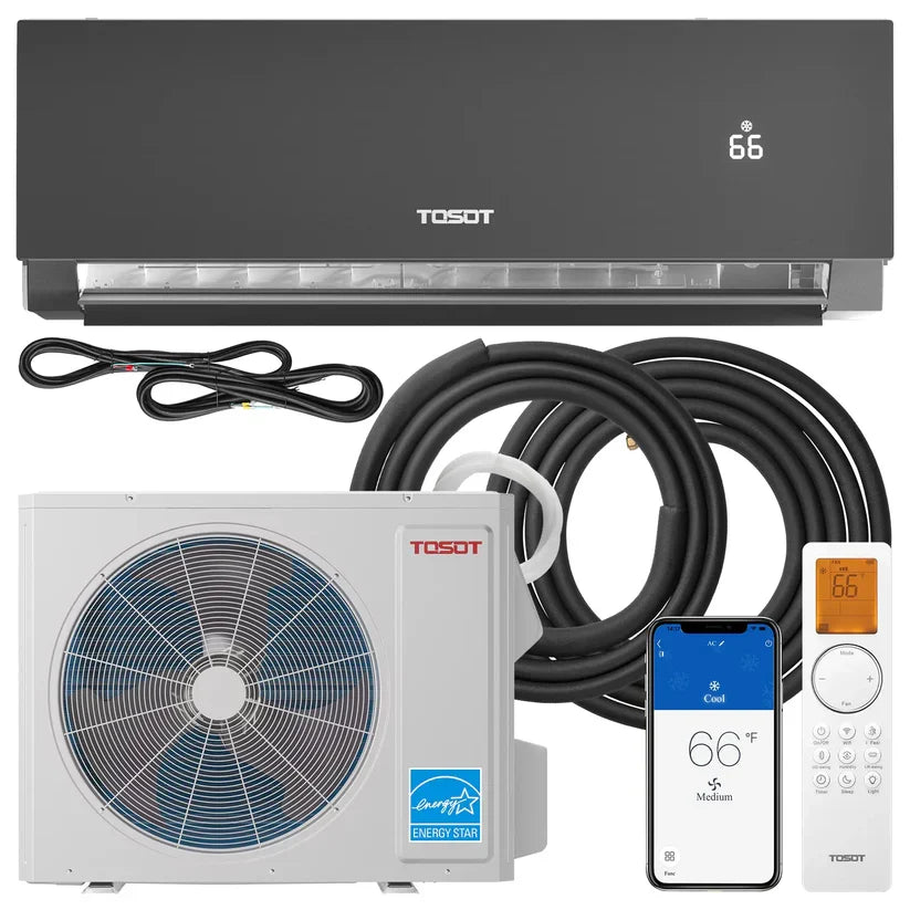 Tosot Aoraki Mini-Split Air Conditioner Heat Pump WiFi 18,000 BTU 24.5 SEER2 ERV Compatible New