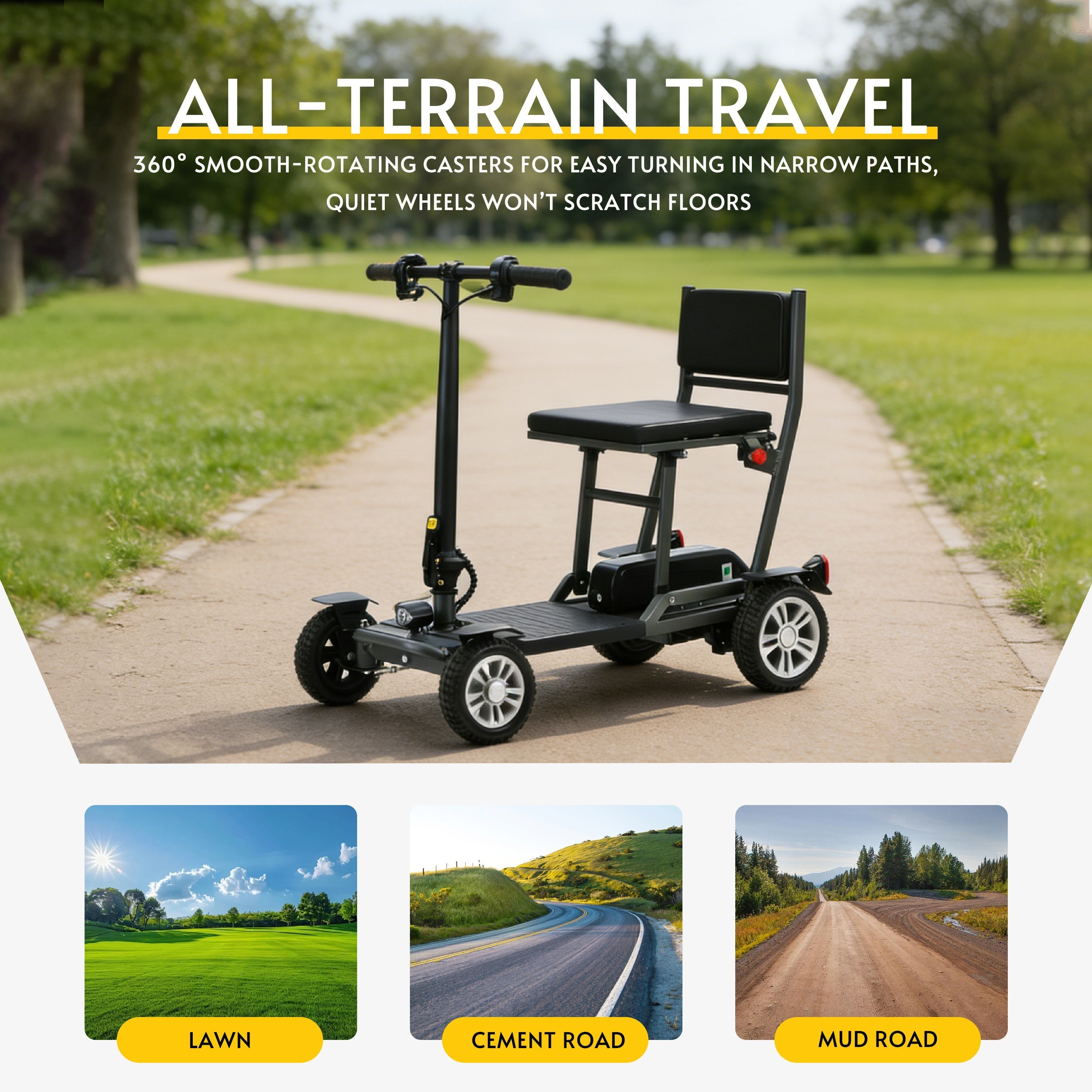 Alton Culver Lynx Mobility Scooter All-Terrain Foldable 15 Mile Range 5 MPH 36V 300W New
