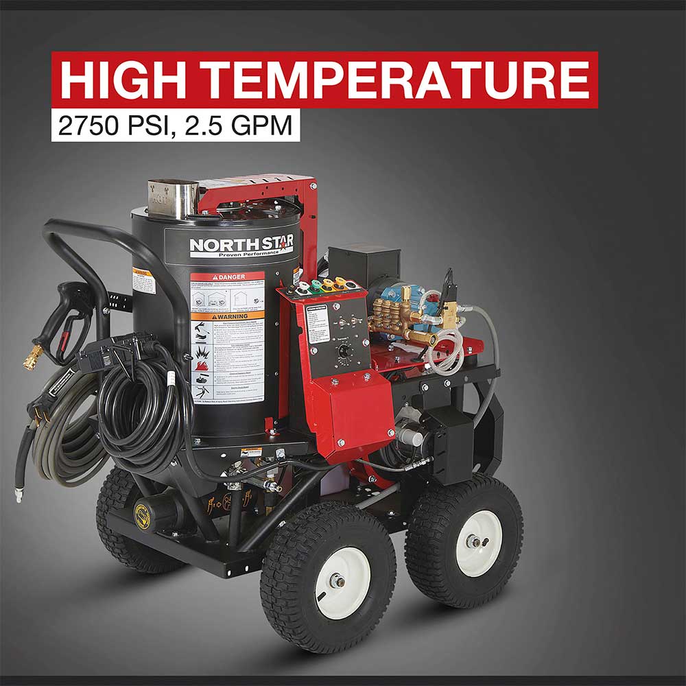 NorthStar Electric Pressure Washer Hot Water 2,750 PSI 2.5 GPM 230V 1574212 New