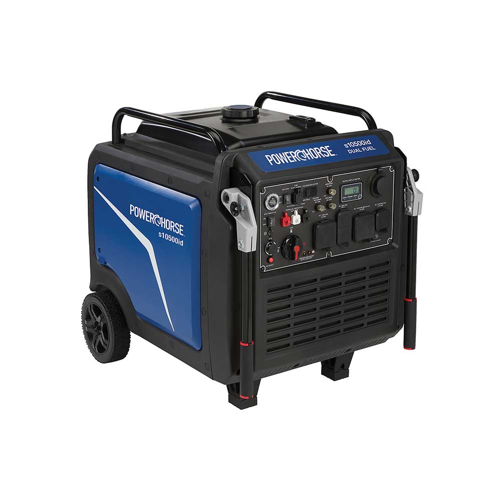 Powerhorse Inverter Generator 8300W/10500W Dual Fuel Gas Propane 50A Low THD Remote Start CO Shutdown New