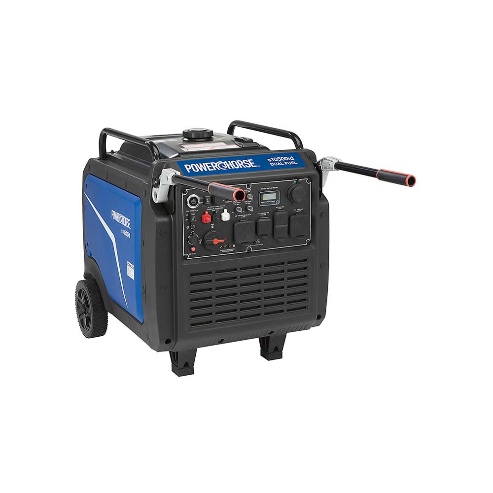 Powerhorse Inverter Generator 8300W/10500W Dual Fuel Gas Propane 50A Low THD Remote Start CO Shutdown New