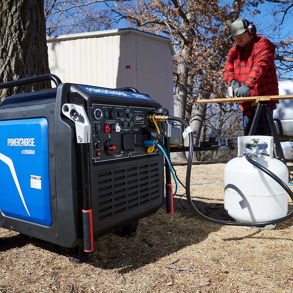Powerhorse Inverter Generator 8300W/10500W Dual Fuel Gas Propane 50A Low THD Remote Start CO Shutdown New