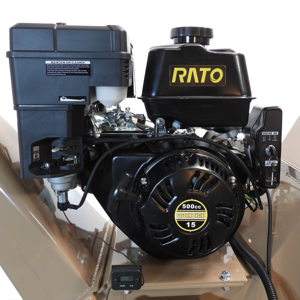 BigBear Power BBC52 Tornadic Wood Chipper 5" 15 HP Gas Powered Commercial Self Feeding Electric Start Scratch and Dent