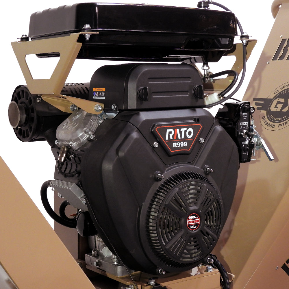 BigBear Power BBC72 Tornadic Wood Chipper 7" 34 HP V-Twin Engine Gas Powered Commercial Self Feeding Electric Start New