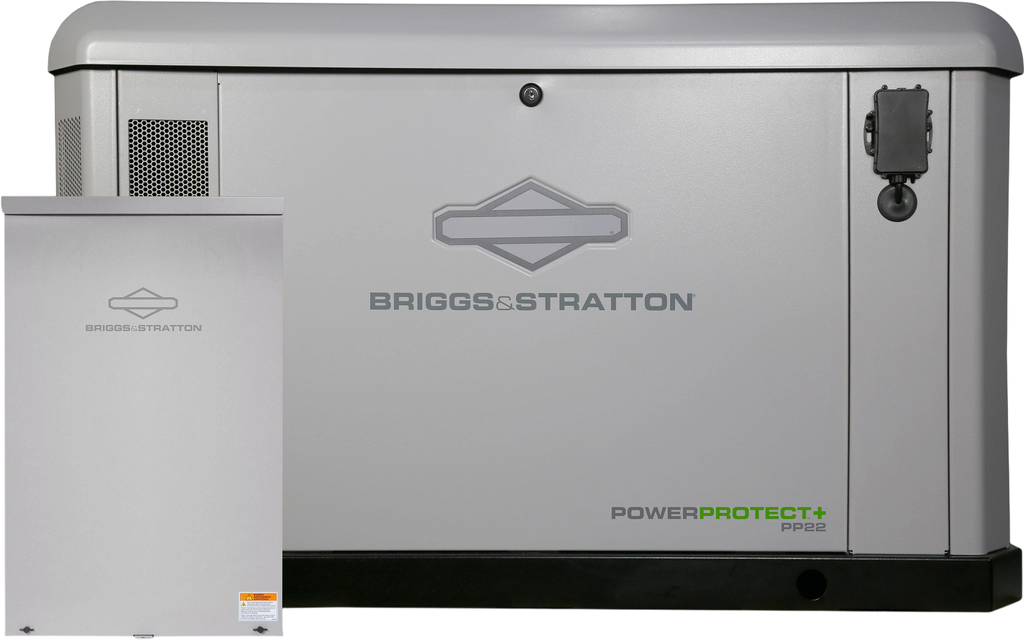 Briggs & Stratton 040794 Power Protect+ 22kW Standby Generator LP/NG with Dual 200A / Split 400A Automatic Transfer Switch New