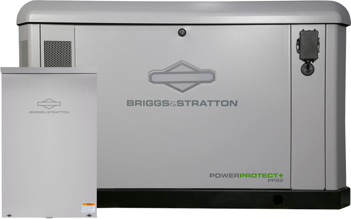 Briggs & Stratton 040794 Power Protect+ 22kW Standby Generator LP/NG with Dual 200A / Split 400A Automatic Transfer Switch New