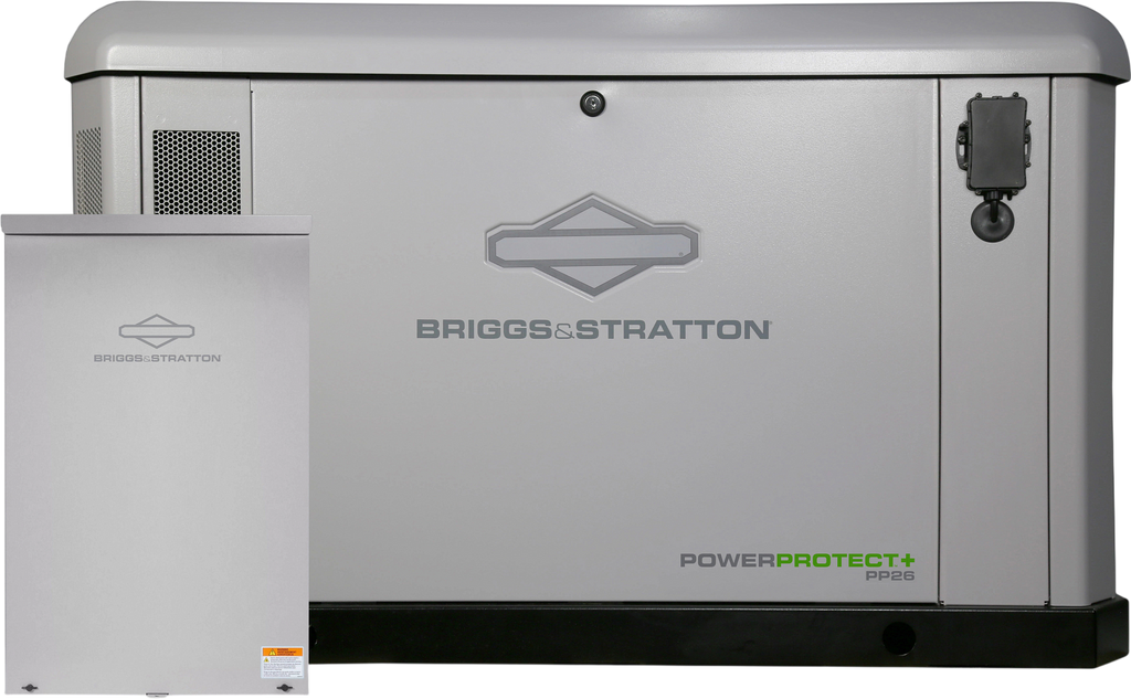 Briggs & Stratton 040816 Power Protect+ 26kW Standby Generator LP/NG with 200A Automatic Transfer Switch and Symphony Choice Kit New
