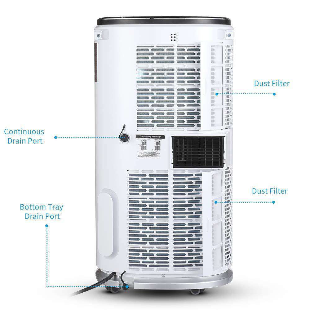 Colzer Colzer-002 14000 BTU Portable Air Conditioner Dehumidifier for Rooms up to 500 Sq .ft. with Remote Control and Washable Filter New