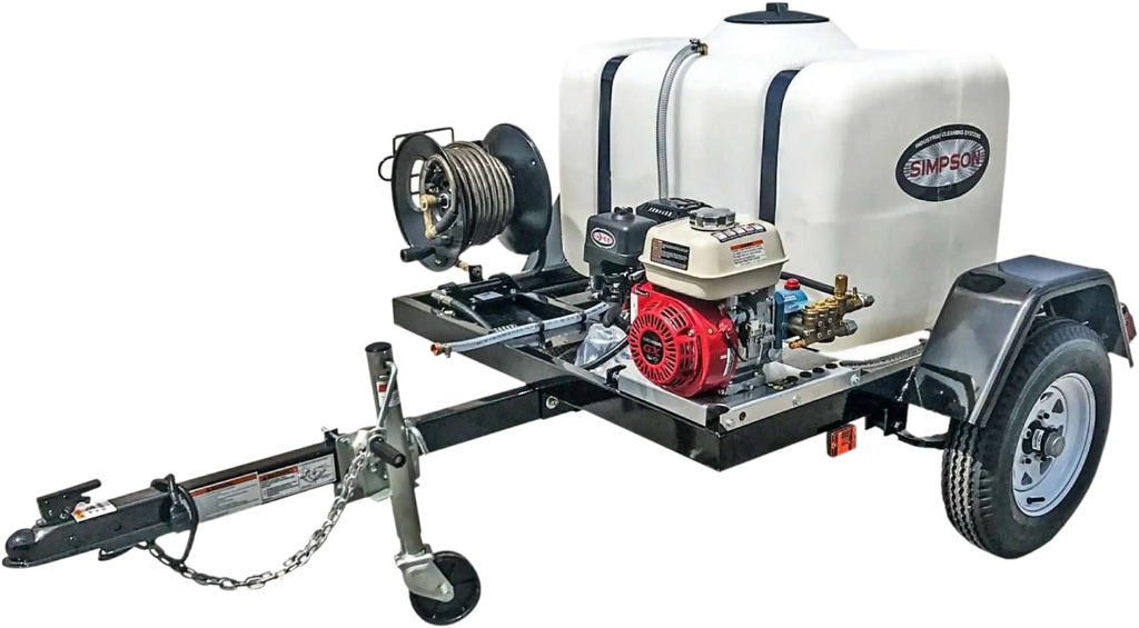Simpson 95002 4200 PSI 4 GPM Honda GX390 CAT Pressure Washer Trailer New