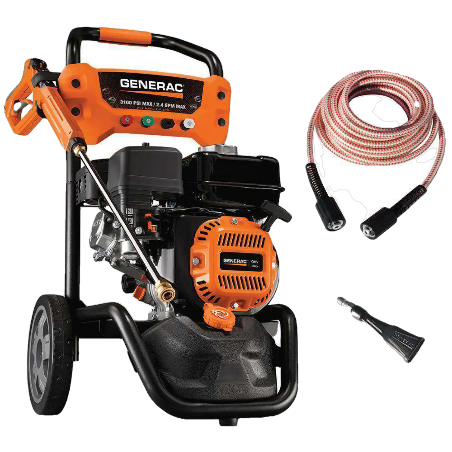 Generac 3,100 PSI 2.4 GPM OHV Engine Axial Cam Pump Gas Pressure Washer New
