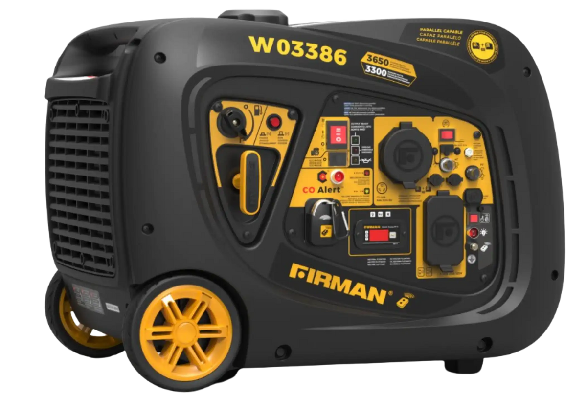 Firman W03386 3300W/3650W Gas Electric Start Parallel Ready Inverter Generator With CO Alert New