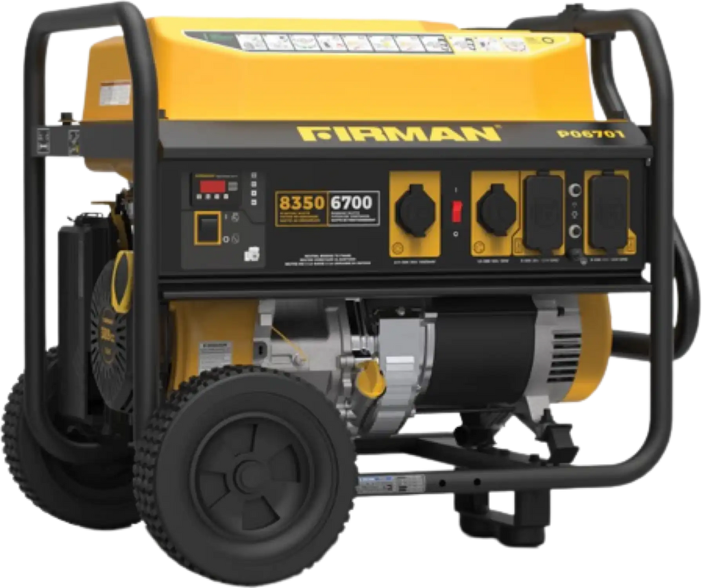 Firman P06701 Portable Generator 6700/8350 Watt 30 Amp 120/240V Recoil Start Gas New
