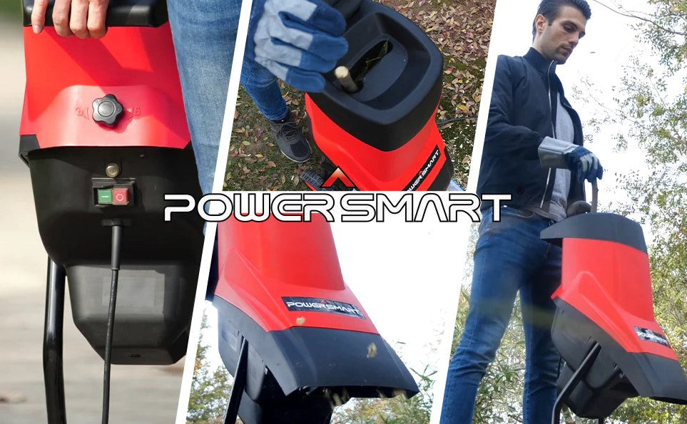 Powersmart PS10 Electric Wood Chipper Shredder 15 Amp 1.77" Diameter Blade New