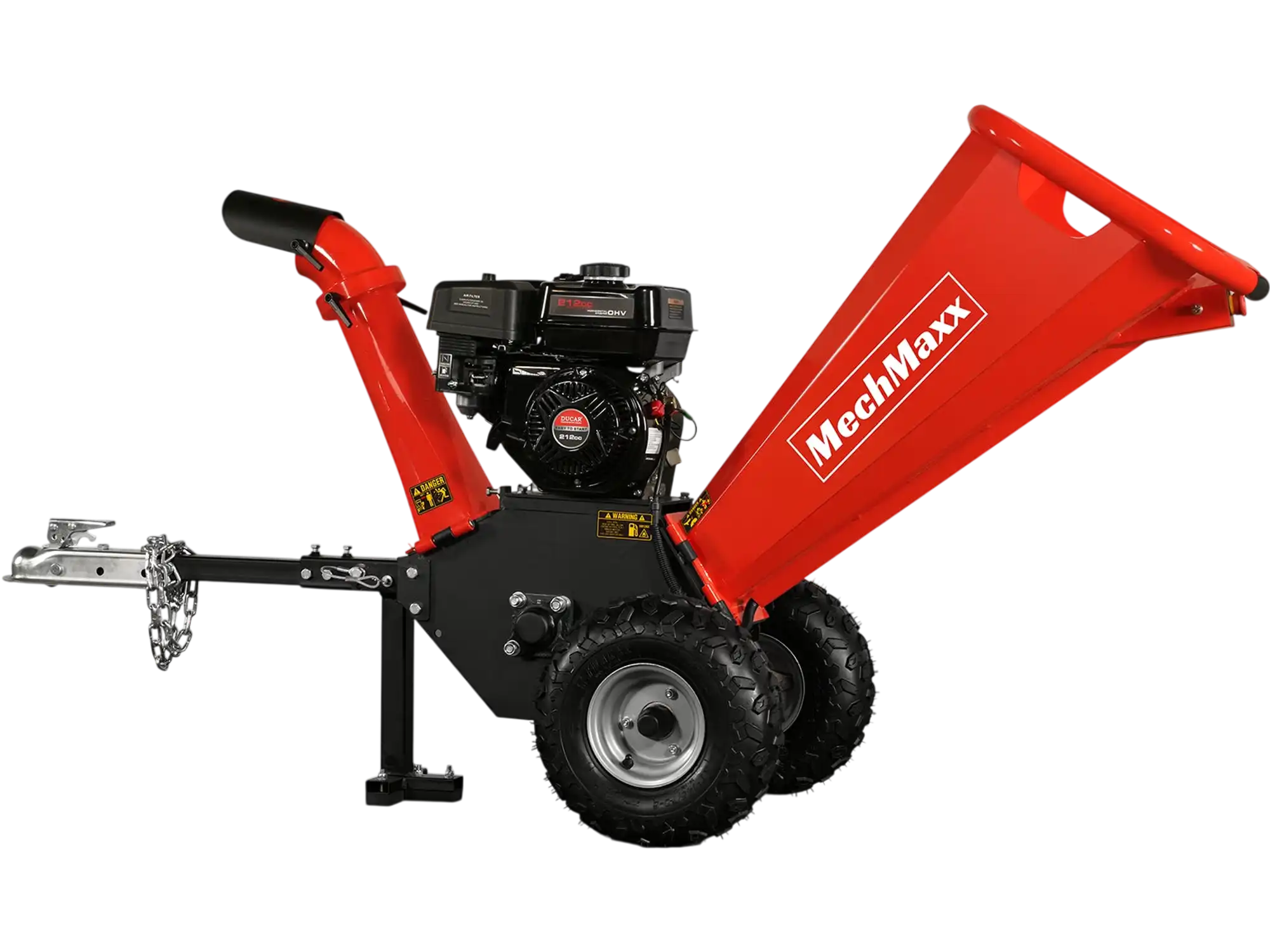 MechMaxx GS650 Wood Chipper 4" DUCAR 212cc 7HP Gas Engine Powered with Towbar New
