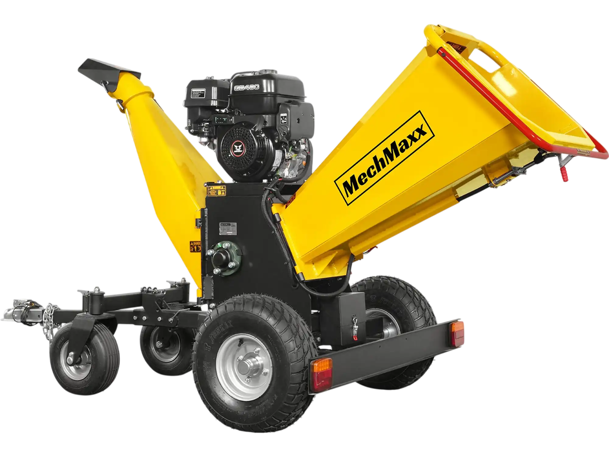 MechMaxx B150 Wood Chipper 6" Electric Start Zonsen 420cc 13.4 HP Gas Powered 4-Wheel Drum with Taillight New