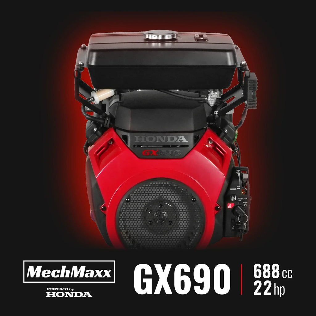 MechMaxx B200 Wood Chipper 8" Honda Electric Start 688cc 22HP Gas Powered 4-Wheel Drum with Taillight New