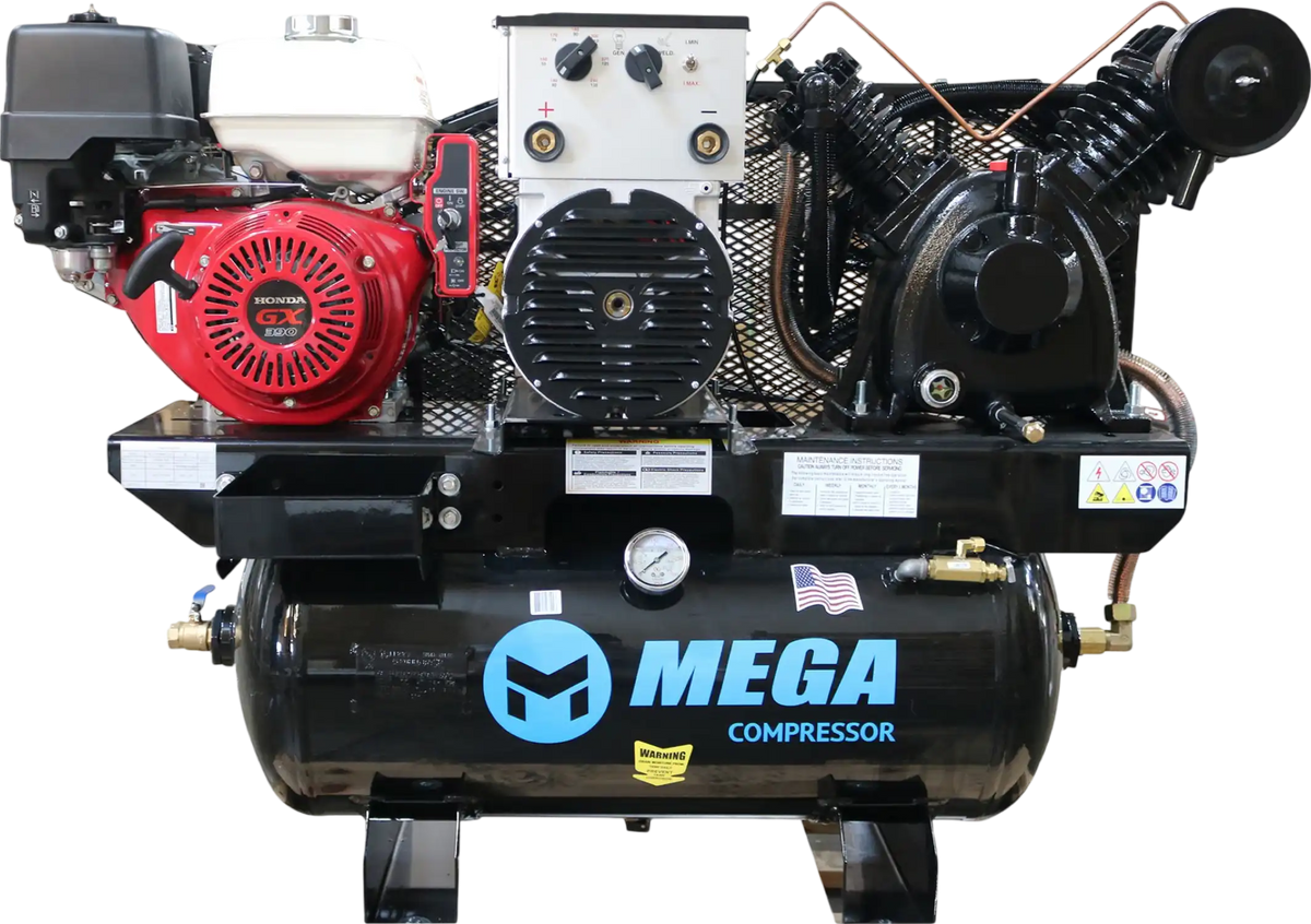 Mega Compressor MP-13030HWG 3-in-1 Air Compressor Welder Generator 30 Gallon 13 HP Honda Electric Start New