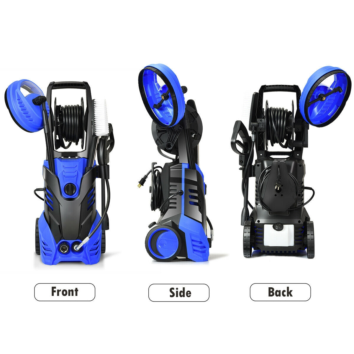 Costway 3000 PSI Electric High Pressure Washer w/ 5 Nozzles & Hose Reel 85169243 New