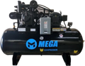 Mega Compressor MP-15120H3-U460 Two-Stage Air Compressor 15 HP 120 Gallon 460V 3-Phase Electric Start New