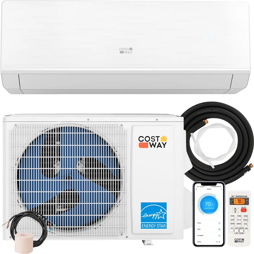 Costway 12000 BTU 24 SEER2 115V Mini Split Heat Pump AC ENERGY STAR 743895621 New