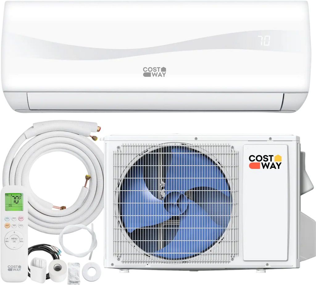 Costway 12000 BTU 20 SEER2 115V Mini Split Air Conditioner Heat Pump 87347590 New