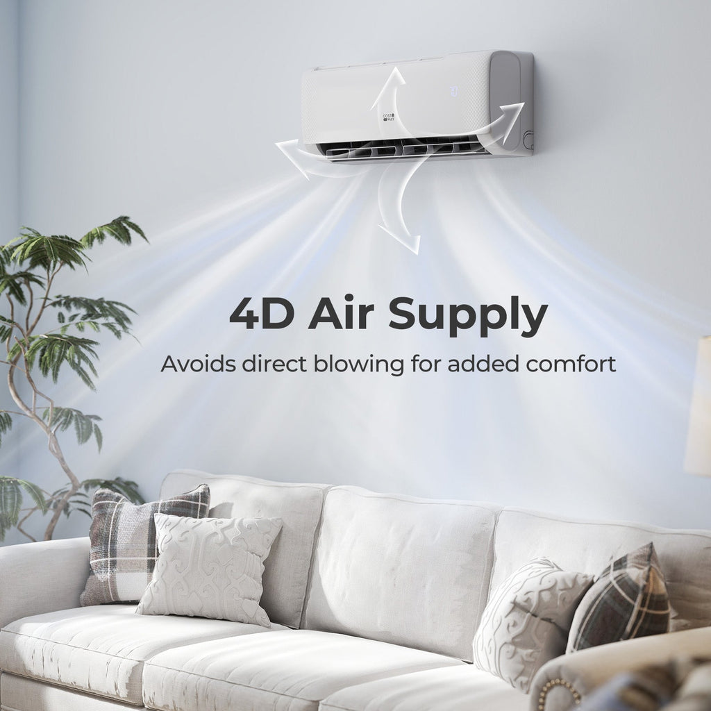 Costway 12000 BTU 115V 22 SEER2 WiFi Mini Split Heat Pump 796124538 New