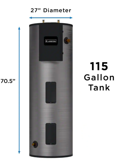 Ariston ARIEC115D3W180 115 Gallon 18,000 Watt Electric Water Heater New
