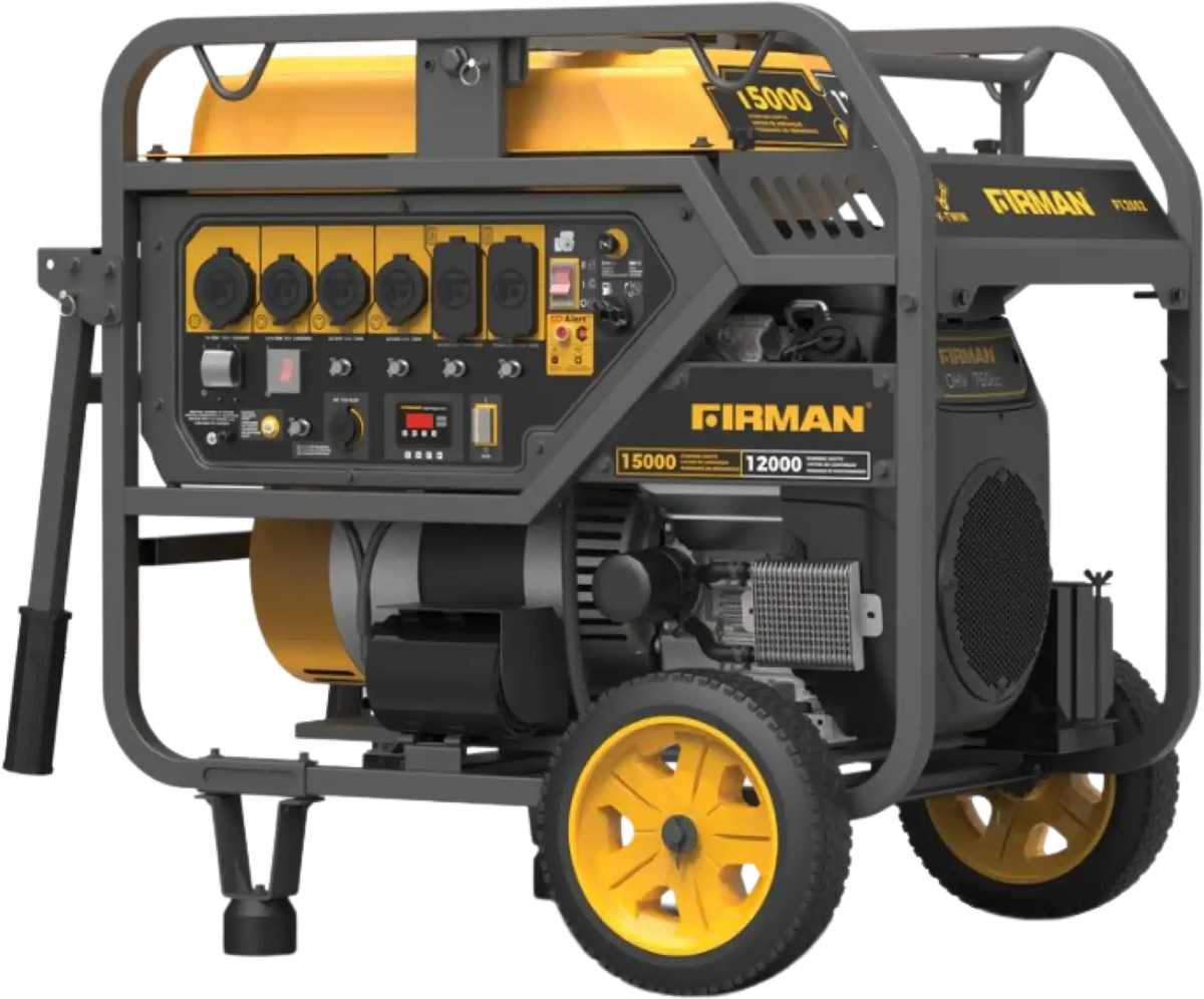 Firman P12002 Generator 12000W/15000W 50 Amp Electric Start Gas With CO Alert New
