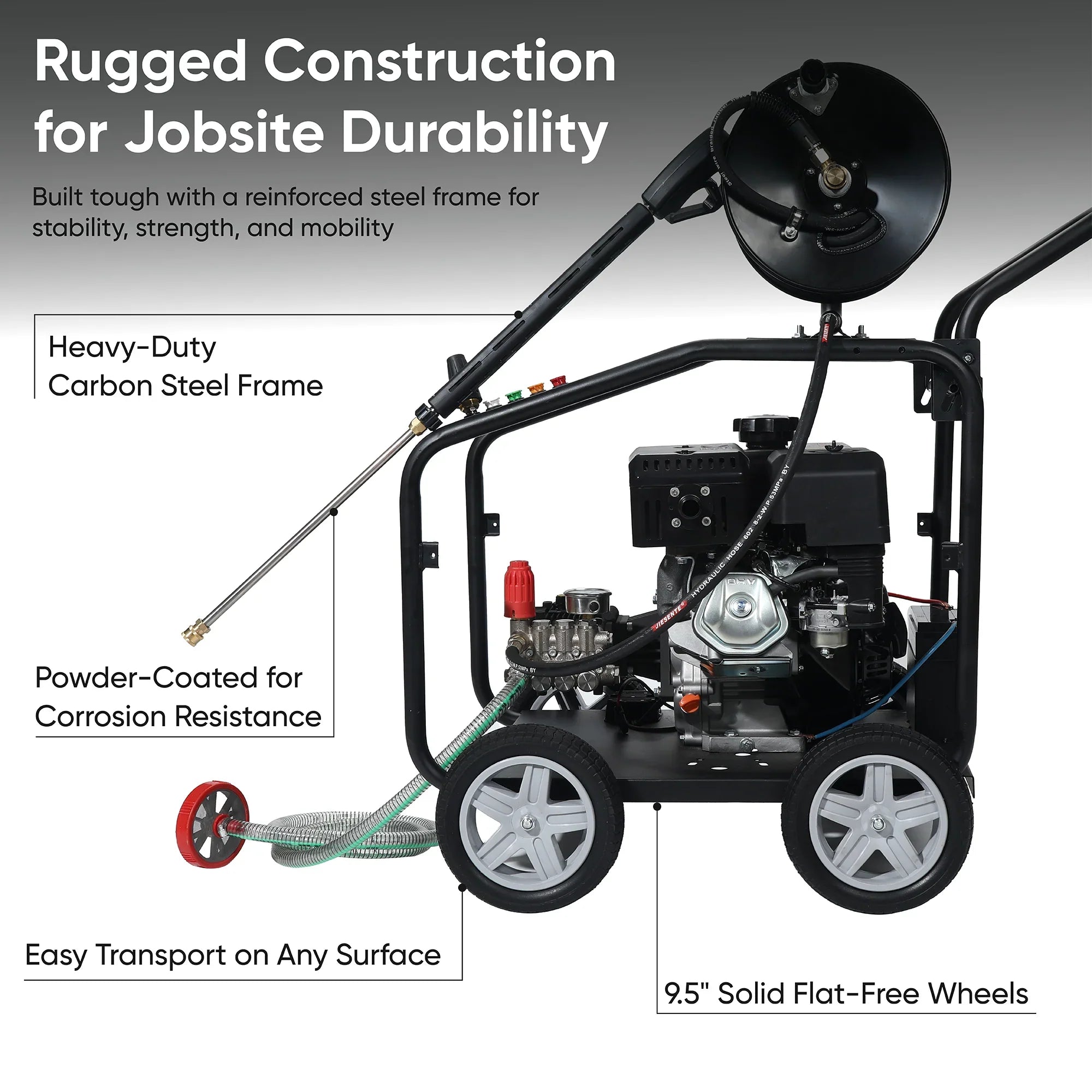 Dapper Supply Gas Pressure Washer 4350 PSI 5 GPM Cold Water 11.8 HP Engine Electric Start New