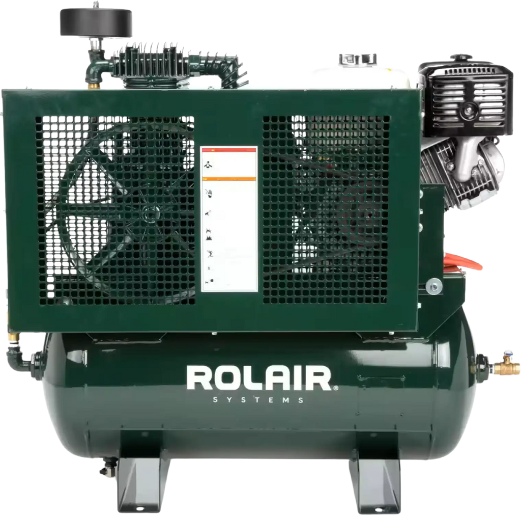 Rolair 13GR30HK30 Air Compressor Truck Mount Stationary 30 gal. Gas 13 HP Honda GX390 Engine Two-Stage Pump Manufacturer RFB