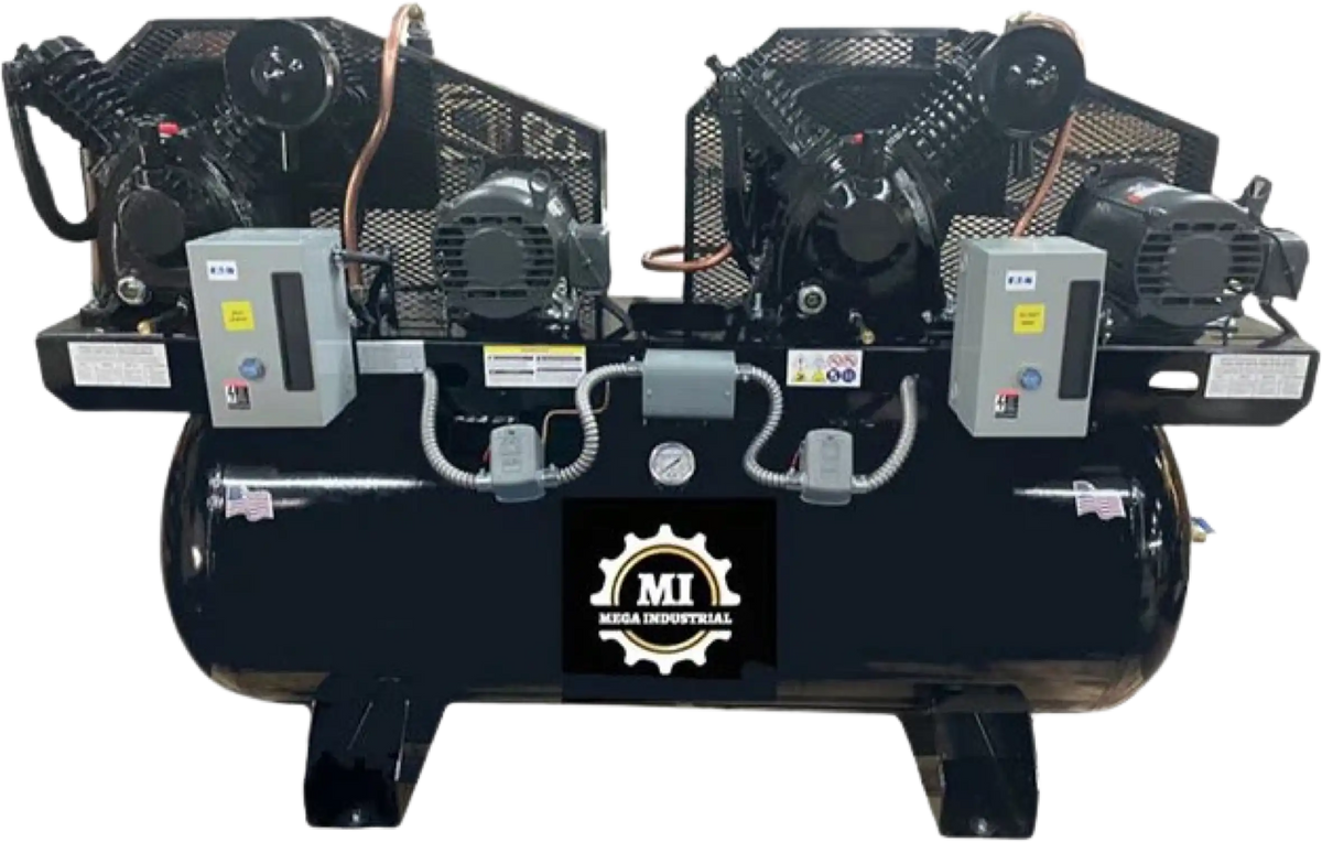 Mega Compressor MP-50120DPBA Air Compressor 5HP 460V Single Phase Electric Start New