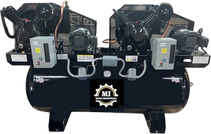 Mega Compressor MP-50120DPBA Air Compressor 5HP 460V Single Phase Electric Start New