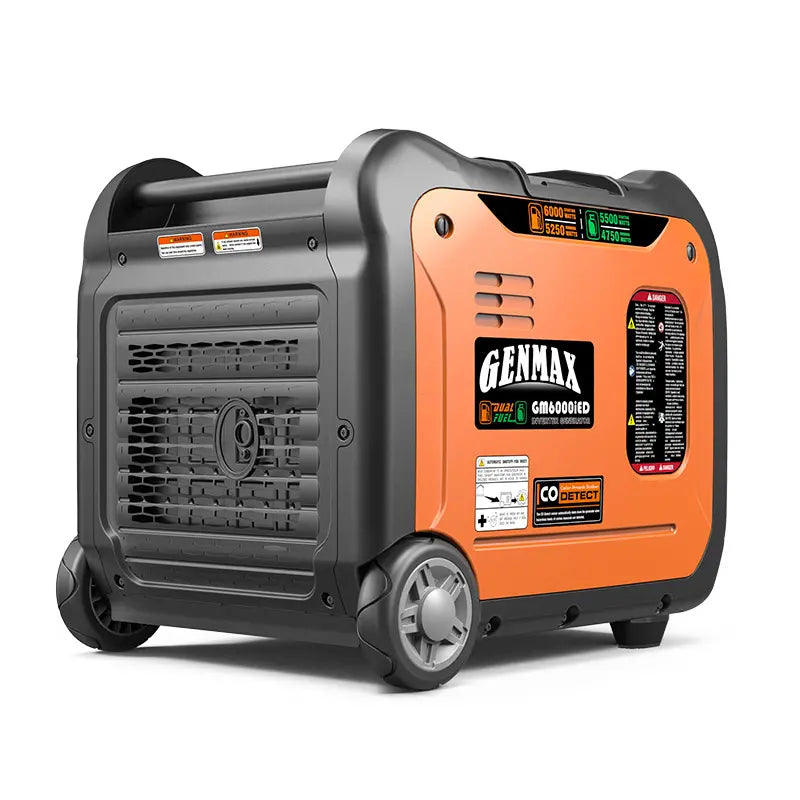 GENMAX GM6000iED 30 Amp 5250W/6000W Remote Start Dual Fuel Inverter Generator with CO Detect Scratch and Dent
