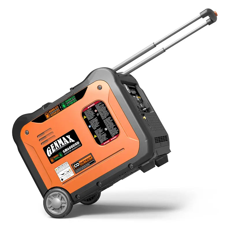 GENMAX GM6000iED 30 Amp 5250W/6000W Remote Start Dual Fuel Inverter Generator with CO Detect Scratch and Dent