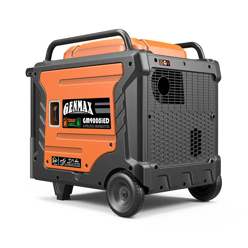 GENMAX GM9000iED 50 Amp 7600W/9000W Remote Start Dual Fuel Inverter Generator with CO Detect Scratch and Dent