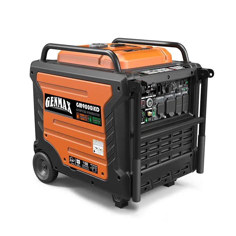 GENMAX GM9000iED 50 Amp 7600W/9000W Remote Start Dual Fuel Inverter Generator with CO Detect Scratch and Dent