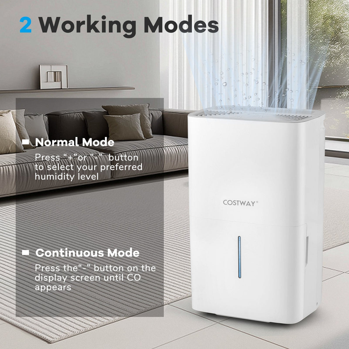 Costway 150 Pint Dehumidifier w/ 24H Timer LED Display 958461327 New