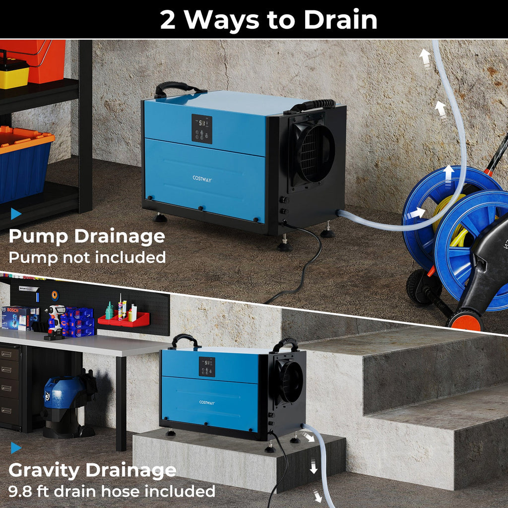 Costway 155 Pint Crawl Space Dehumidifier 3 Modes 24H Timer 594182763 New