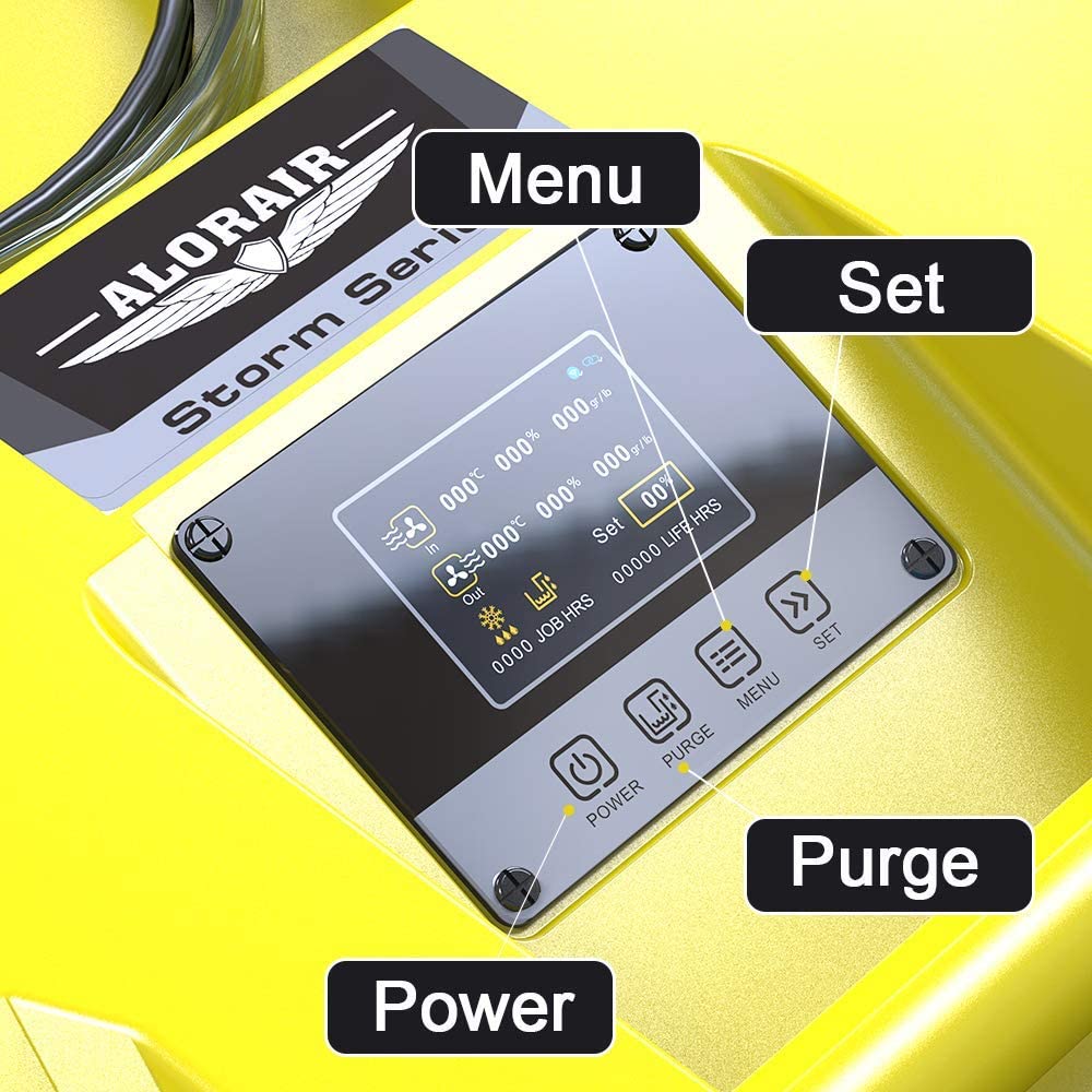 AlorAir Storm SLGR 1250X Wifi Commercial Dehumidifier 125 Pints with Smart App Control Yellow New