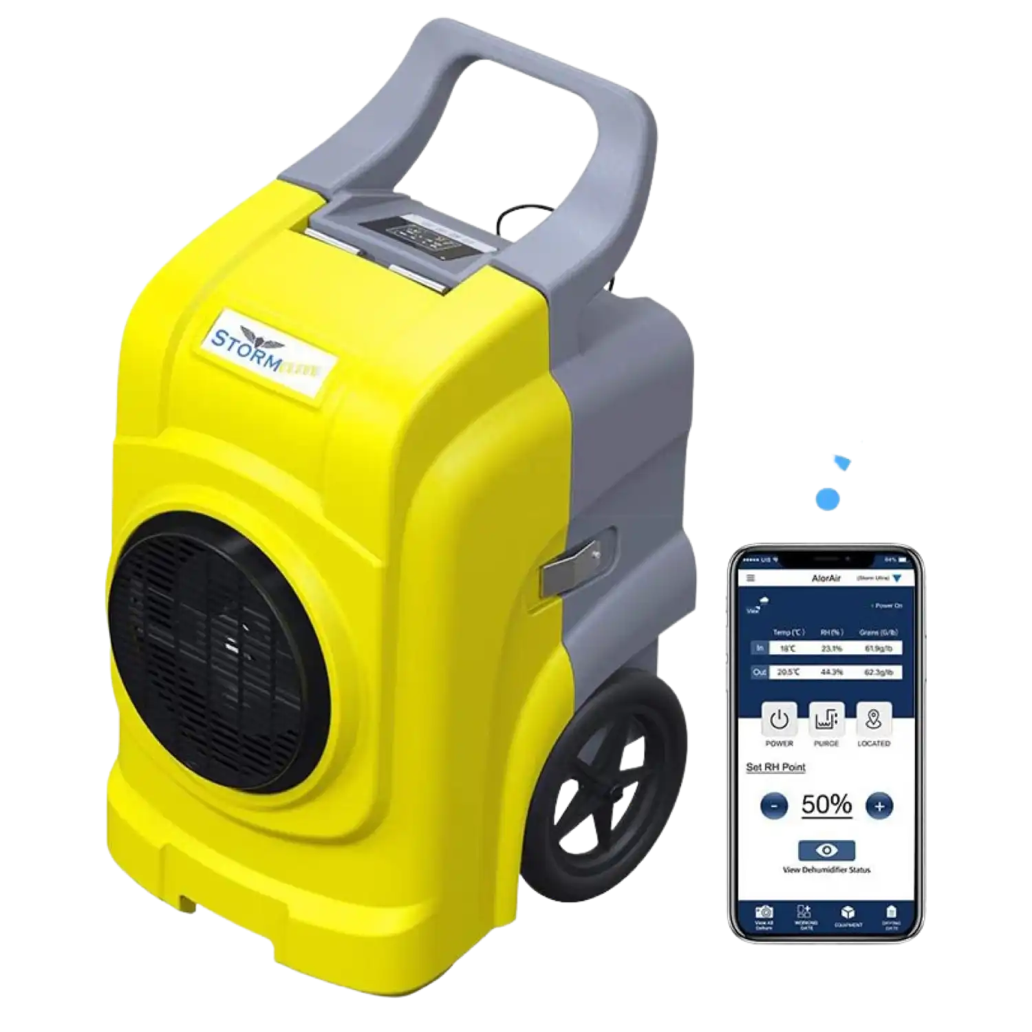 AlorAir Storm Elite WIFI Dehumidifier Water Damage Restoration (LGR Technology) 125 Pints Condensate Pump New