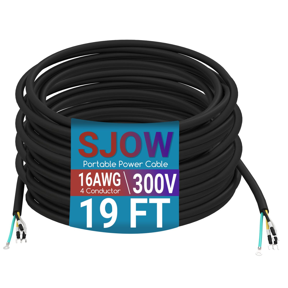 Costway 19' 16 AWG 4-Conductor Mini Split AC Communication Wire 41353291 New