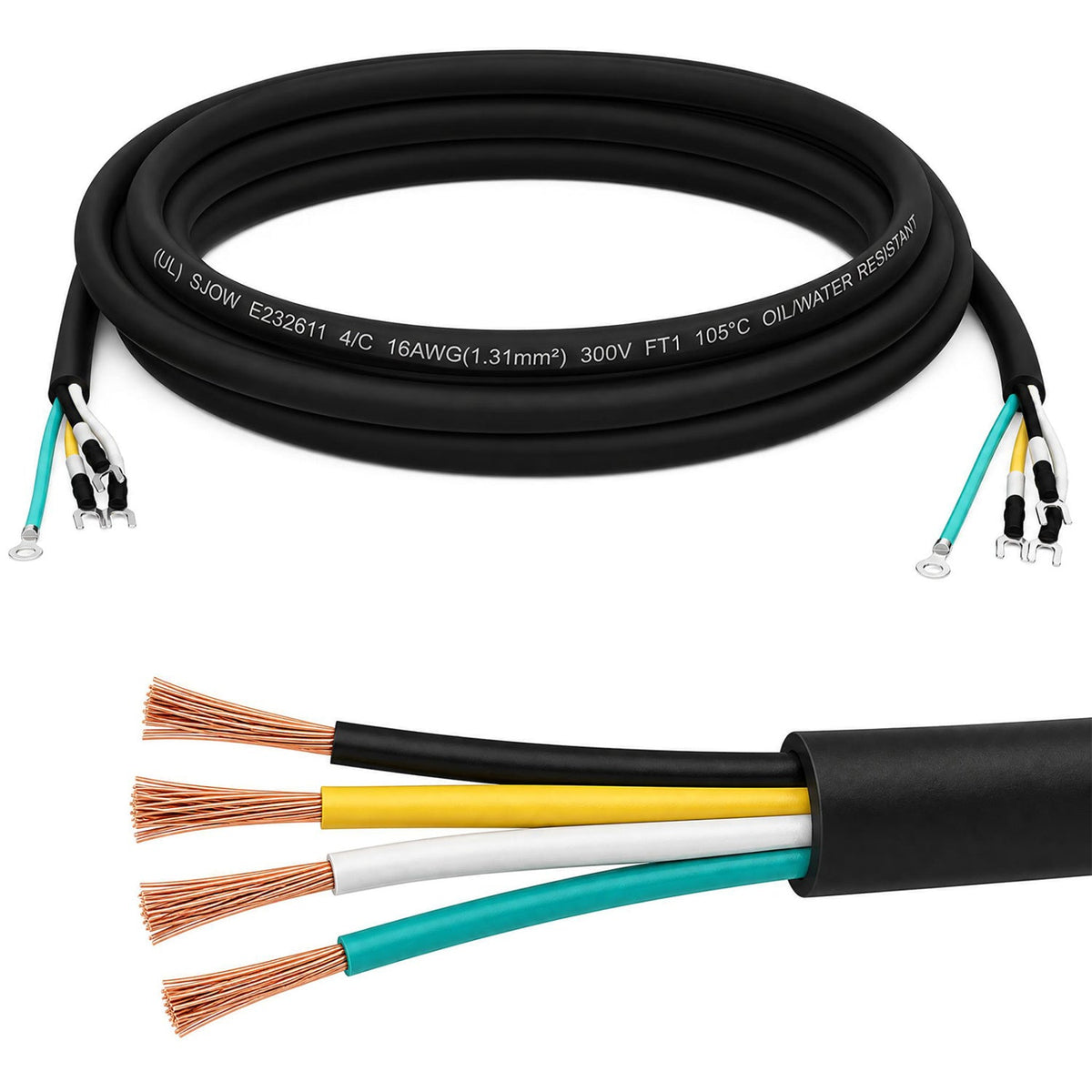 Costway 19' 16 AWG 4-Conductor Mini Split AC Communication Wire 41353291 New