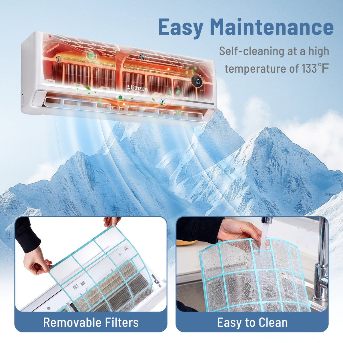 Costway 18000 BTU 18.1 SEER2 208/230V Mini Split Air Conditioner Alexa 86238469 New