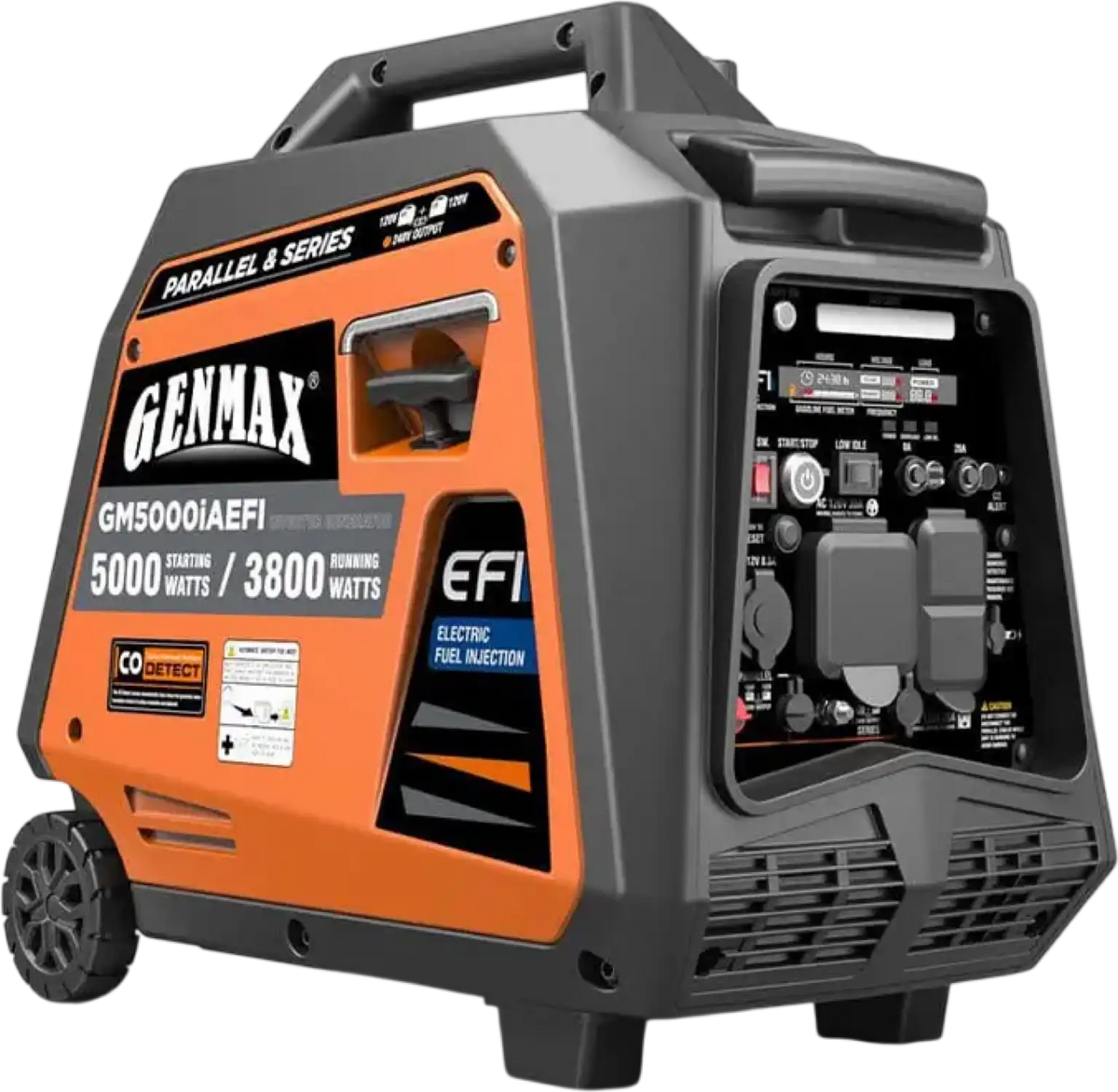 GENMAX GM5000iAEFI 30 Amp 3800W/5000W Inverter Generator Gas Remote Start CO Sensor New