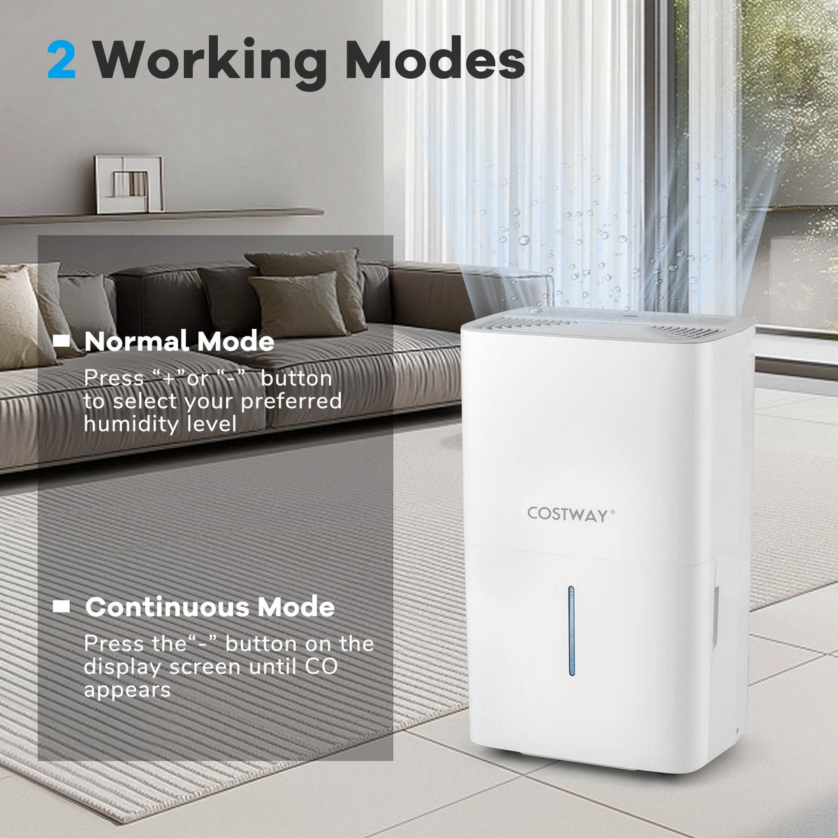 Costway 65 Pint Dehumidifier w/ 24H Timer LED Display 193628475 New