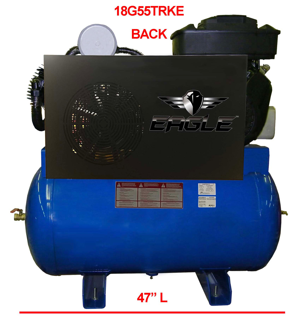 Eagle Truck Mount Air Compressor 200 PSI 55 Gal. 36 CFM 18 HP Vanguard Electric Start 18G55TRKE New