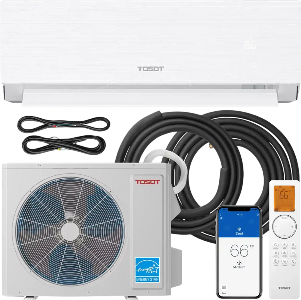 Tosot Aoraki Mini-Split Air Conditioner Heat Pump WiFi 18,000 BTU 24.5 SEER2 ERV Compatible New
