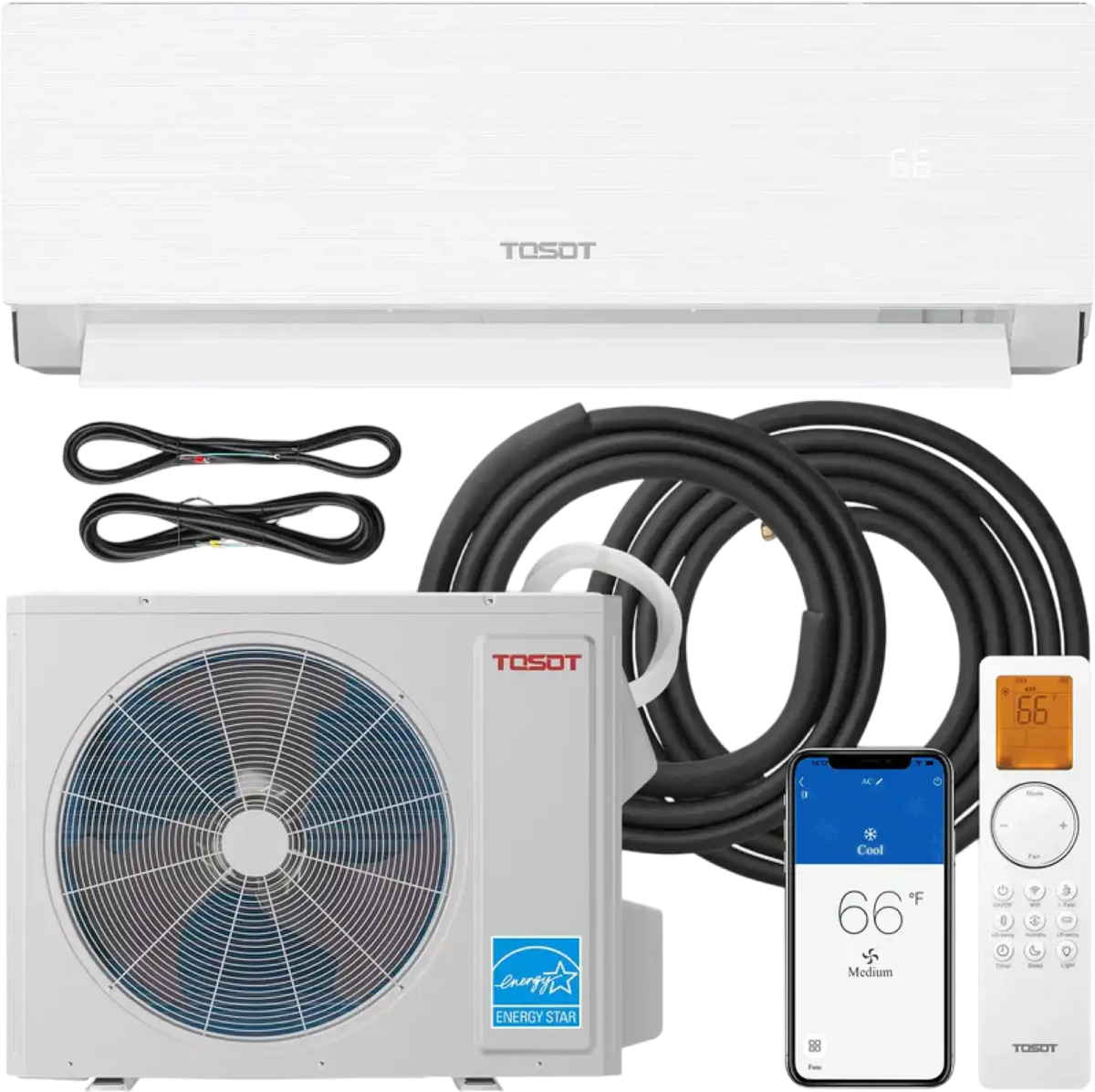 Tosot Aoraki Mini-Split Air Conditioner Heat Pump WiFi 18,000 BTU 24.5 SEER2 ERV Compatible New