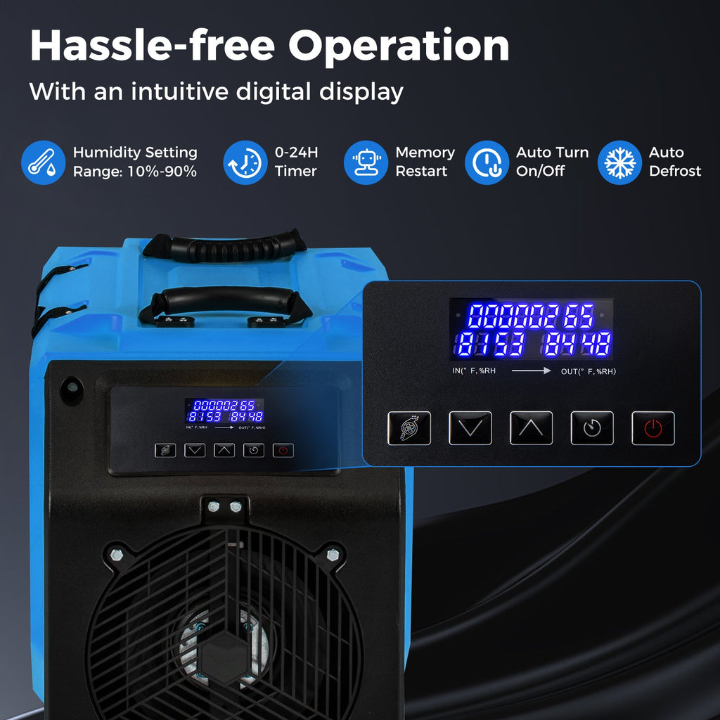 Costway 190 PPD Commercial Dehumidifier w/ Pump 2 Wheels 37891426 New